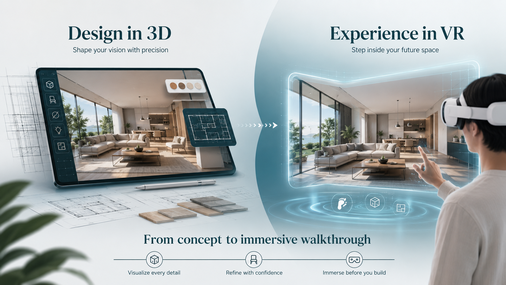 VR i vizualizimit të hapësirës — SSK Smart Living